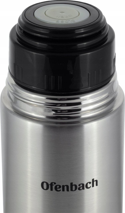 Termos Ofenbach 1.0L, çelik inox, izolim me vakum, argjendtë