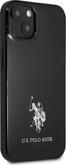Mbulesë telefoni U.S. Polo Assn Horses për iPhone 13 6.1\", hardcase TPU, e zezë