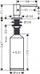 Dozues lavamani Hansgrohe A41, 500ml, metal, krom me shkëlqim