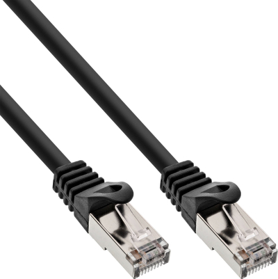 Kabllo rrjeti InLine Patch, Cat.5e SF/UTP, 3m, e zezë, paketim 30 copë