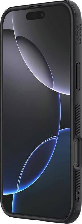 Maskë mbrojtëse Nillkin Super Frosted PRO Magnetic për iPhone 16 Pro, përputhet me MagSafe, e zezë