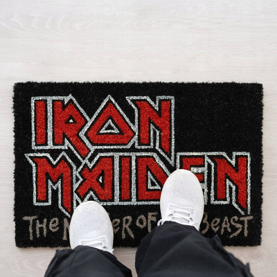 Килим за врата Iron Maiden The Number of the Beast, влакна од кокос PVC, повеќебоен