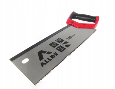 Sharrë dore backsaw 300mm, teh i hollë preciz, dorezë plastike ergonomike