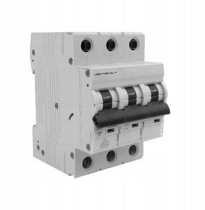 Automat trefazor Doktorvolt DV-3882, 16A C, 10kA, i bardhë
