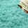 Tapet i rrumbullt Strado Round Shaggy Rug, 120x120 cm, Turquoise Sea
