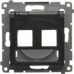 Kapak për prizë telekomunikuese Simon 54 DKP2B.01, dy module Keystone, IP44, antracit