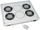 Panel ventilimi Triton për raft 19", 4 ventilatorë 60W, termostat bimetalik, gri