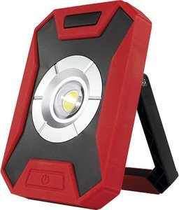 Prozhektor pune LED me bateri, 10W, i rikarikueshëm, i zi me të kuqe