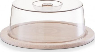 Pjatancë djathi Zeller prej druri ahu, me kapak transparent