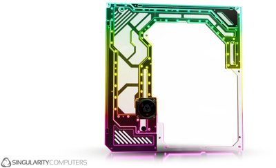 Panel anësor Singularity Computers Spectre 4 Aevum Dual Loop, akrilik i tejdukshëm, ARGB, i zi