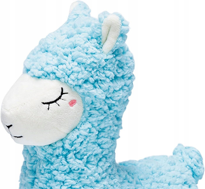 Lodër pelushi për qen Karlie Alpaca Fuzzy, me fishkëllimë, 20 x 6 x 22 cm, blu