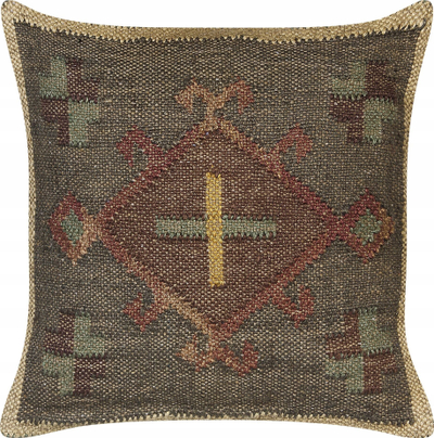 Jastëk dekorativ KATORA Jute Cushion, 45 x 45 cm, stil boho, shumëngjyrësh