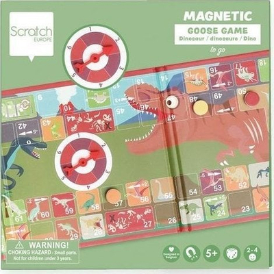 Магнетна игра Scratch Гуска со стрелка диносауруси, со диносауруси, со стрелка, шарена