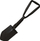 Преклоплива лопата High Peak Shovel 41422, челик, за кампување, црна