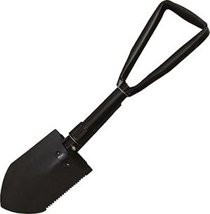 Преклоплива лопата High Peak Shovel 41422, челик, за кампување, црна