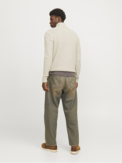 Triko për meshkuj Jack&Jones JJCRAIG Knit Fit, bezhë