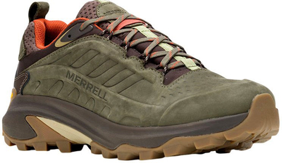 Këpucë hiking Merrell Moab Speed 2 Leather Waterproof, lëkurë nubuck, për burra, jeshile