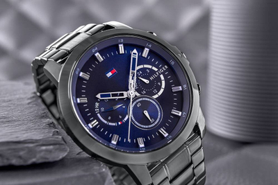 Ora burrash Tommy Hilfiger Jameson, çelik inox, 50m rezistente ndaj ujit, blu