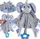 Lodër pelushi qetësuese ZA4746, elefant, me unazë për kafshim, gri