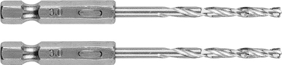 Set burgish metalike Hex Yato 3.0mm, DIN 338, 2 copë