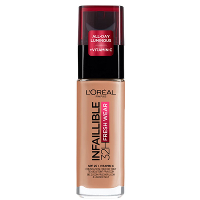 Krem pudër L'Oreal Paris Infaillible 24h Fresh Wear, 300 Ambre, 30ml