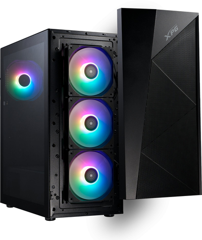 Kutia e kompjuterit XPG LANDER 500, ATX MATX Mini ITX, 4 flladitëse ARGB 120 mm, e zezë