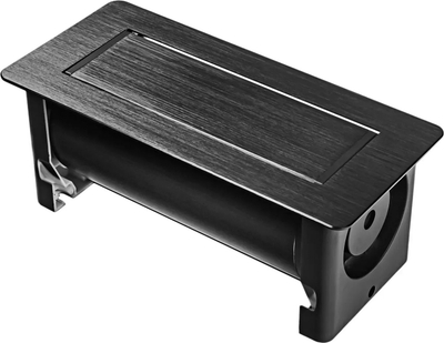 Prizë rrotulluese për mobilje Spacetronik SPS-O26B V2, 2x Schuko, USB HDMI RJ45, e zezë