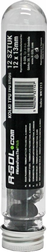 Шрафови за копчиња за футбалски копачки R-GOL WK1213, TPU, 12x13mm, сиви
