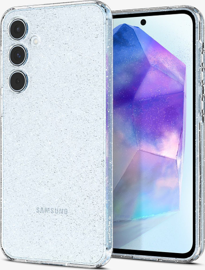 Mbulesë telefoni Spigen Liquid Crystal Glitter për Samsung Galaxy A55, xhel TPU i tejdukshëm me shkëlqim