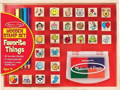Lodër edukative me vula Melissa & Doug Wooden Stamp Set