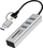 Hub USB 3.0 LogiLink UA0375, 3x USB A, lexues SD microSD, ngjyrë argjendi
