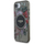 Мобилна маска Guess MagSafe за iPhone 16e, TPU PC, со цвеќиња, црна