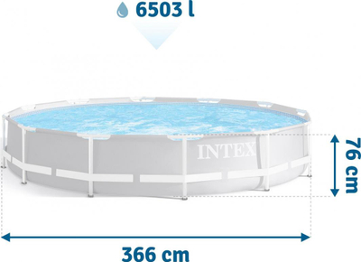 Pishina Intex me kornizë 366cm