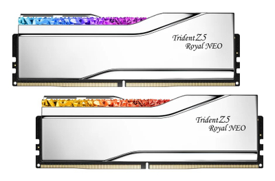 RAM за десктоп G.Skill Trident Z5 Royal Neo RGB DDR5, 96GB 6000MHz CL30, AMD EXPO, сребрена со RGB