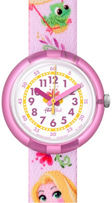 Orë dore Swatch Flik Flak Disney Rapunzel ZFLNP028