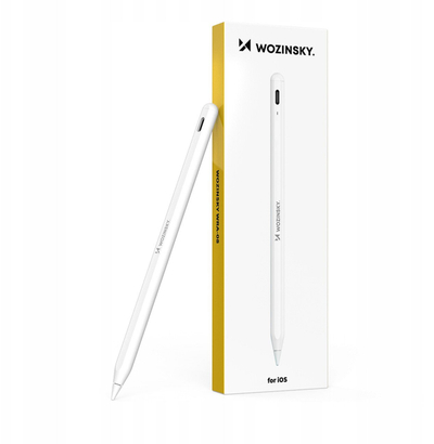 Stilolaps për tablet Wozinsky WRA-08, USB-C, për iPad, i bardhë