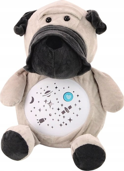 Lodër pelushi LEAN Toys Plush Sleeper Bear Dog, me drita, me tinguj, shumëngjyrëshe