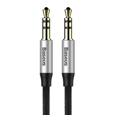 Kabllo audio Baseus Yiven M30, Jack 3.5mm në Jack 3.5mm, 1m, i zi