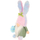 Figurinë për zbukurim Saska Gift and Decor Gnome Bunny, 27 cm, për Pashkë, rozë blu