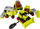 Set lodrash Mega Creative AGRICULTURAL MACHINE, 4 pjesë, me kaçavidë, jeshile e zezë