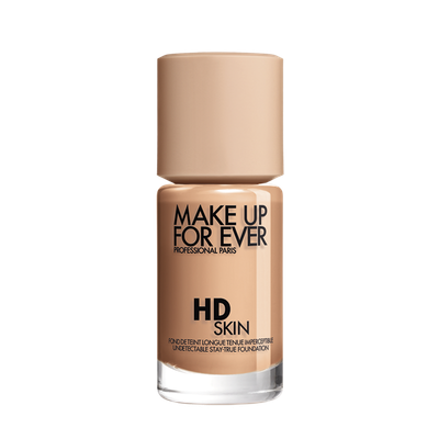 Fondatinë Make Up For Ever HD Skin, mbulim i mesëm, efekt natyral, bezhë
