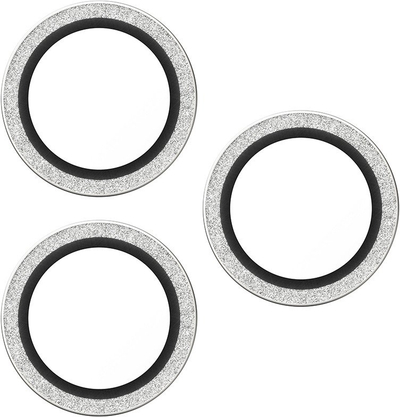 Mbrojtës kamere PanzerGlass Hoops, për iPhone 17 Pro 17 Pro Max 16 Pro 16 Pro Max, Glitter argjendi