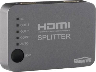 Splitter HDMI Marmitek Split 312 UHD, 1 në 2 porta, 4K, gri