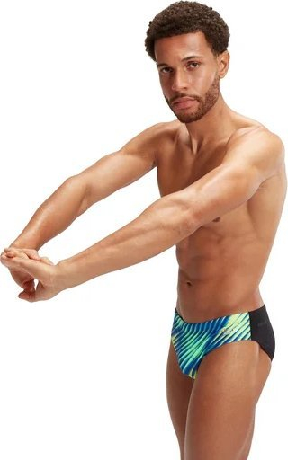 Rroba banje për burra Speedo Allover 7cm Digital Brief, Endurance+, të zeza me blu