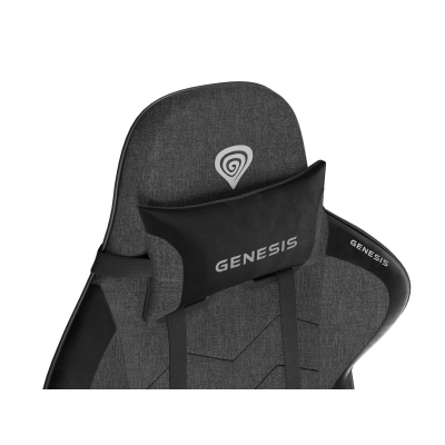 Гејминг столица Genesis Nitro 550 G2, текстил, лумбална перница, темно сива