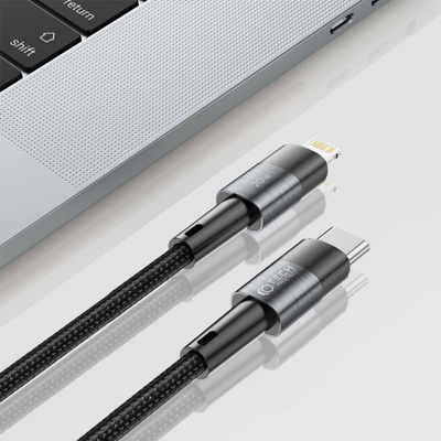 Kабел USB Tech-Protect UltraBoost, USB C во Lightning, 1 m, црн