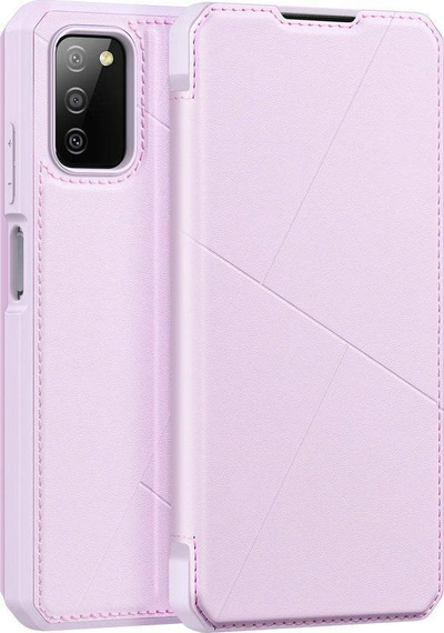 Mbulesë telefoni Dux Ducis Skin X për Samsung Galaxy A03s, me kapak, me xhep kartash, rozë