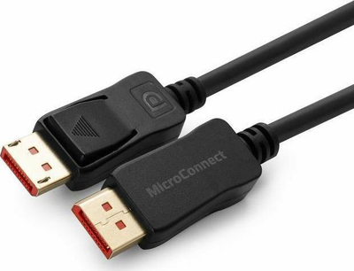 Kabllo MicroConnect DisplayPort në DisplayPort, 5m, 8K, e zezë