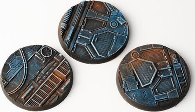 Baza rrethore për miniatura Gamers Grass Spaceship Corridor, 50 mm, set 3 copë, shumengjyrëshe
