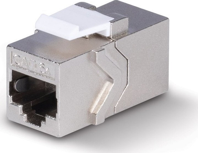 Përshtatës rrjeti Lindy CAT 6A Keystone, RJ45, 500MHz, metalik